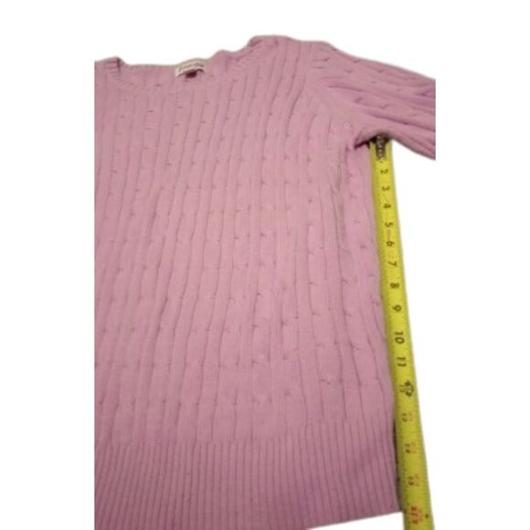 St. John's  Bay Women's Size XL Pink Cable Knit Sweater - Picture 4 of 8